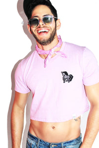 Unicorn X-ray Crop Tee-Lilac