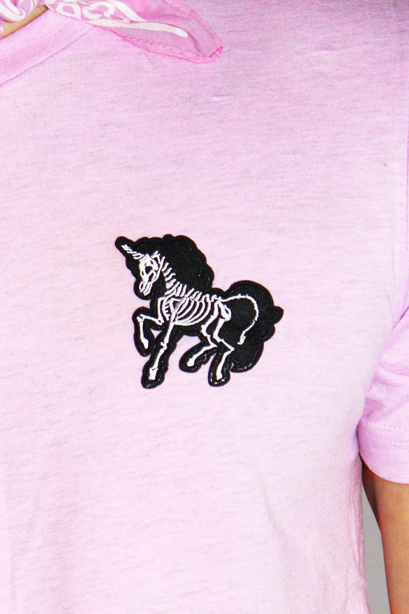 Unicorn X-ray Crop Tee-Lilac