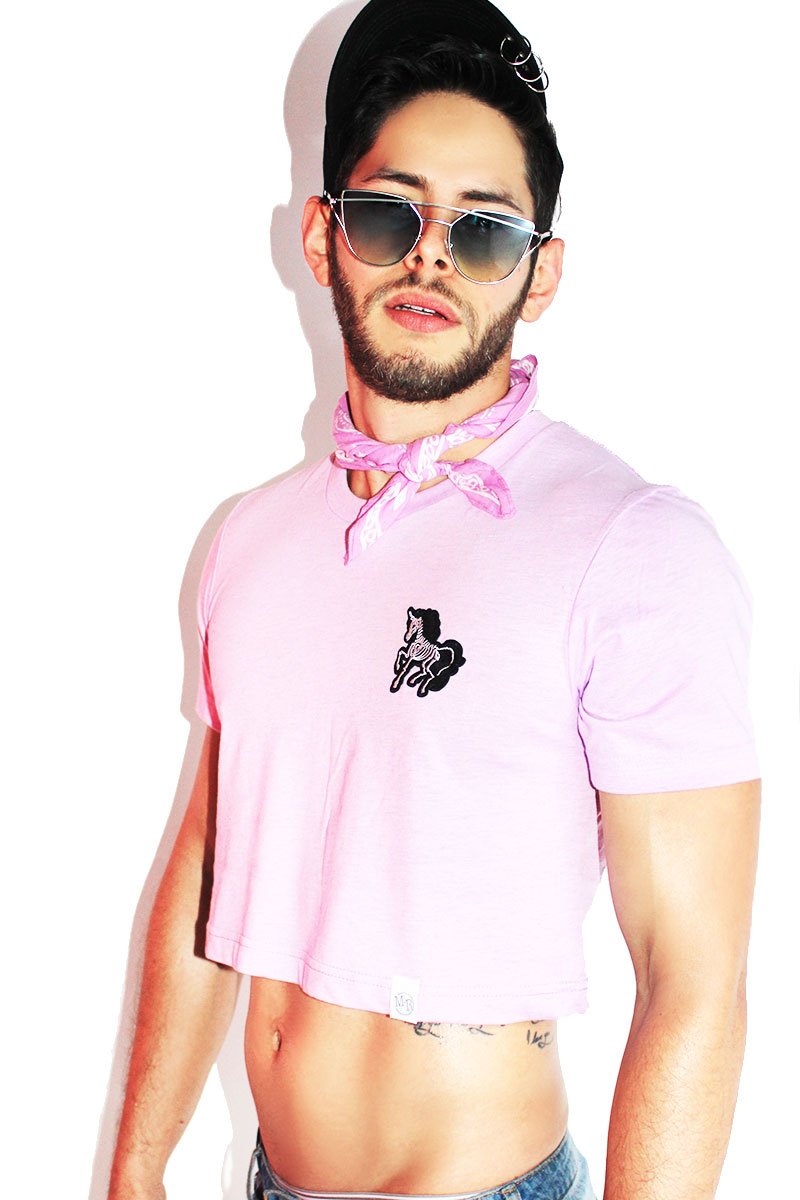 Unicorn X-ray Crop Tee-Lilac