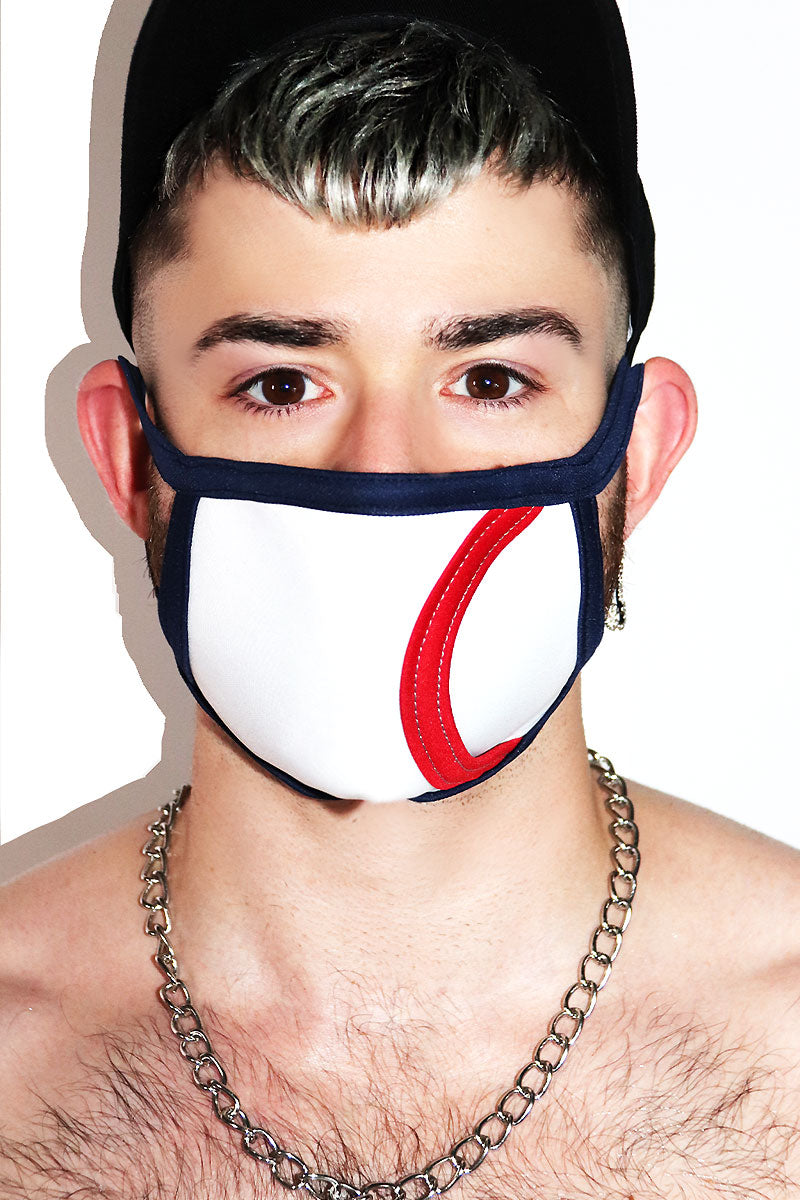 Jockstrap Y Front Face Mask- White