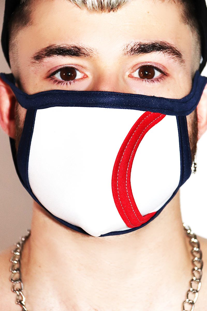 Jockstrap Y Front Face Mask- White