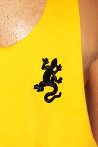 Lizard Crop String Tank- Gold