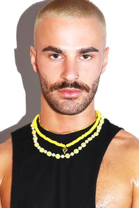 Smile Rave Candy Necklace Set - Yellow