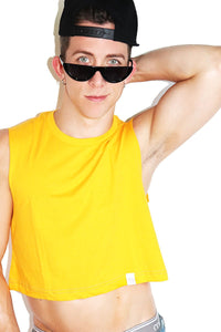 Core Crop Tank-Gold
