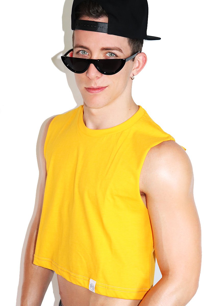 Core Crop Tank-Gold