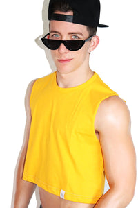 Core Crop Tank-Gold