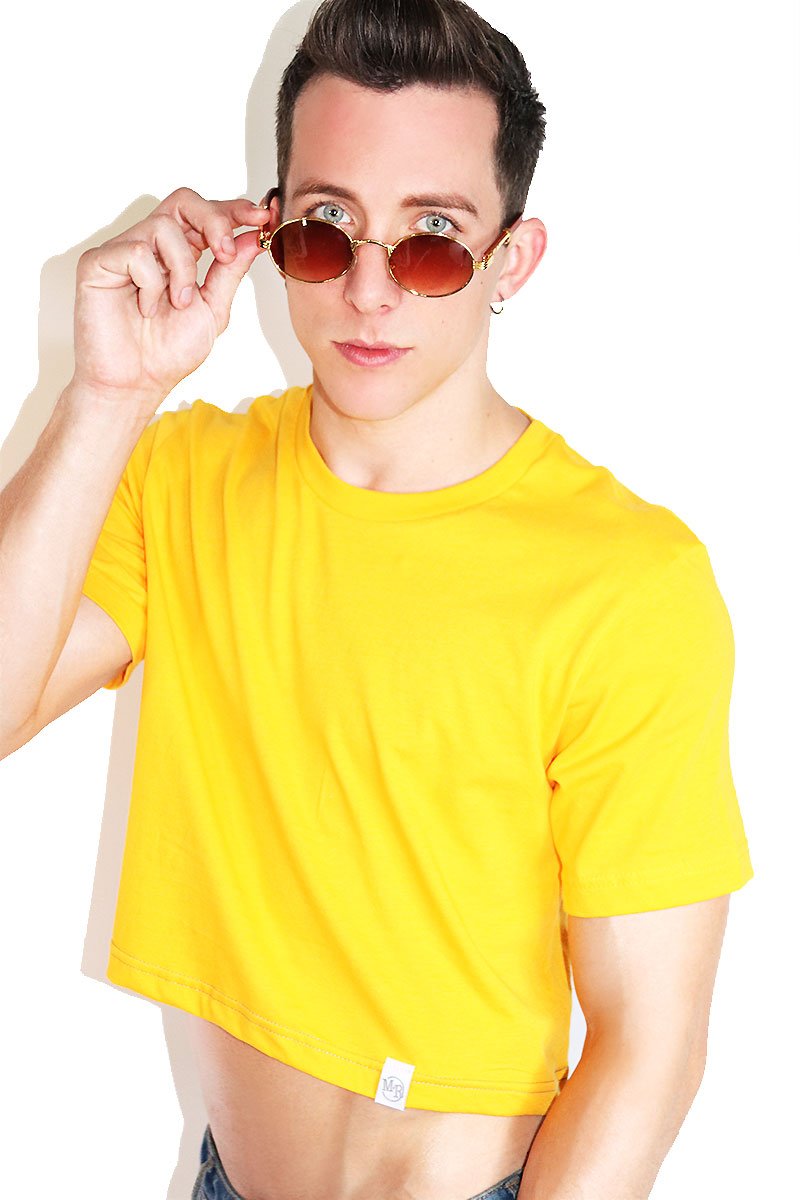 Core Crop Tee-Gold
