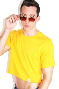 Core Crop Tee-Gold