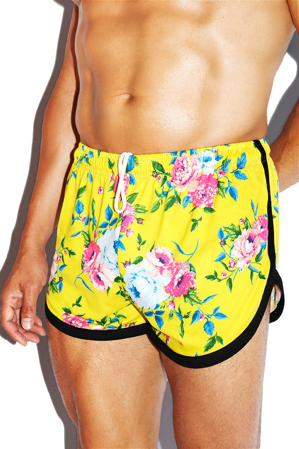Daytona Beach Running Shorts- Yellow