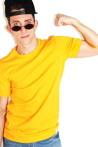 Core Crewneck Tee-Gold