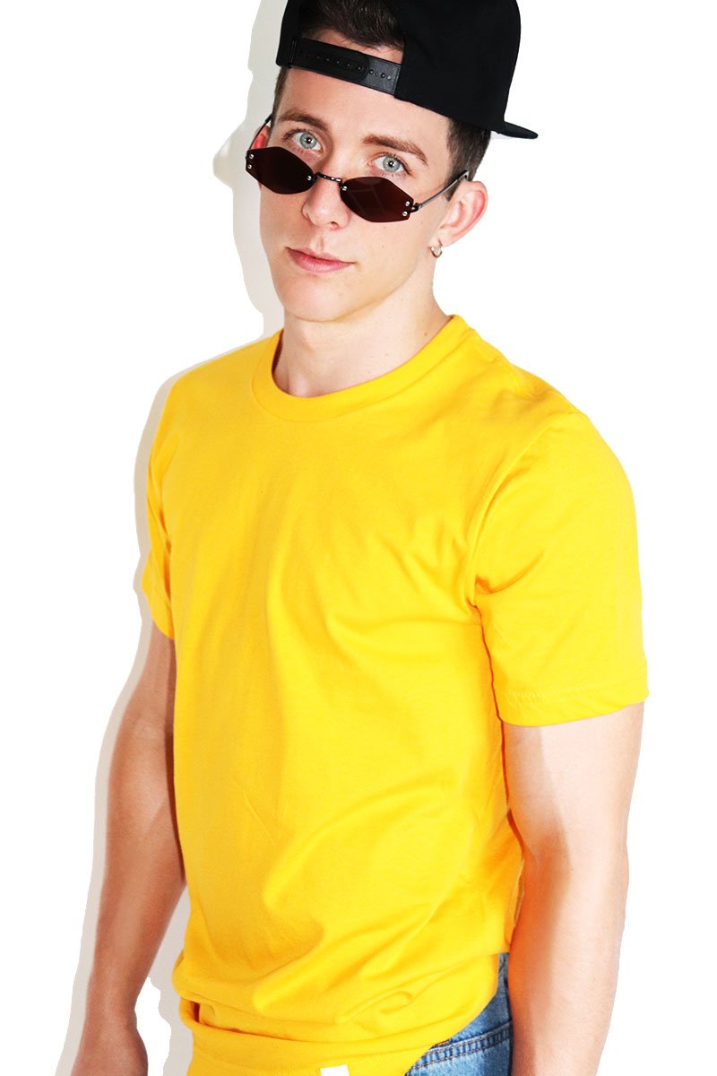 Core Crewneck Tee-Gold