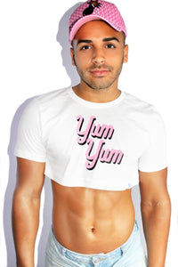 Yum Yum Extreme Crop Tee-White