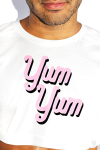 Yum Yum Extreme Crop Tee-White