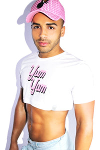 Yum Yum Extreme Crop Tee-White