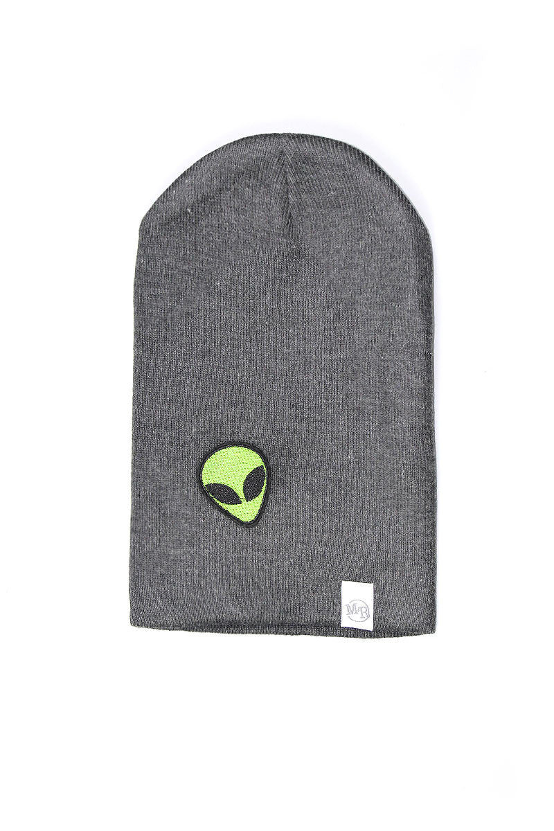 Alien Beanie- Charcoal