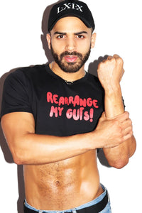 Rearrange My Guts Extreme Crop Tee-Black