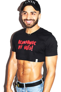 Rearrange My Guts Extreme Crop Tee-Black