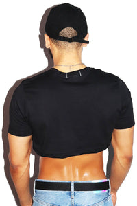 Rearrange My Guts Extreme Crop Tee-Black