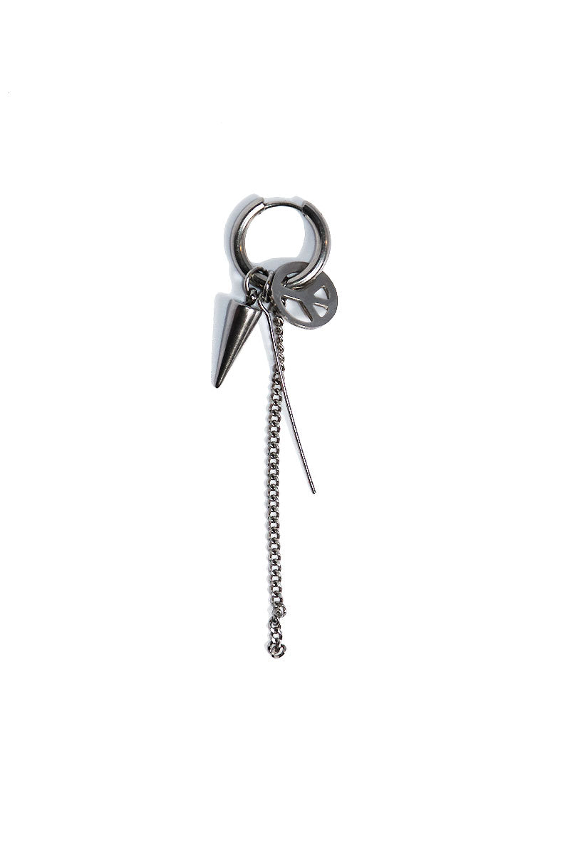 Pierced for Change Single Earring-Silver