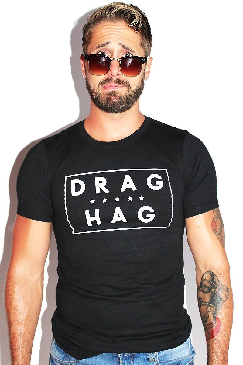 Drag Hag Tee-Black