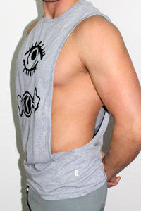 Eye CandyLow Armhole Tank- Grey