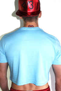 Ginger Lover Crop Tee-Blue