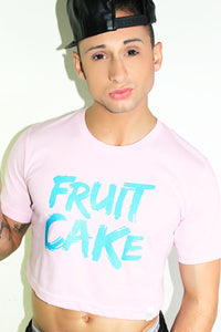 Fruit Cake Crop Tee-Pink