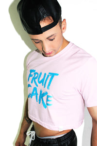 Fruit Cake Crop Tee-Pink