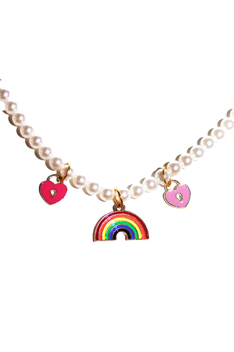 Gay Charms Pearl Bracelet-White