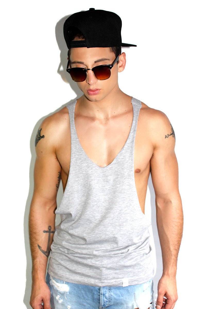 Core String Tank-Grey