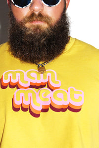 PLUS: Man Meat Extreme Crop Tee-Athletic Yellow