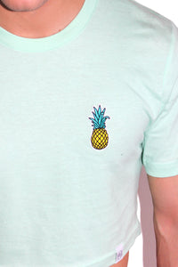 Pineapple Patch Crop Tee-Mint Green