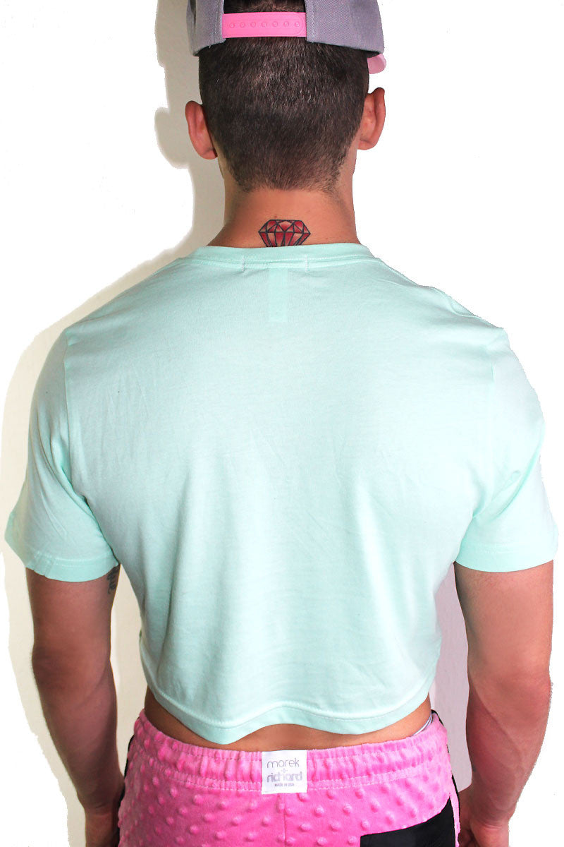 Pineapple Patch Crop Tee-Mint Green
