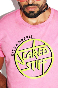 Scared Stiff Crop Tee-Neon Pink