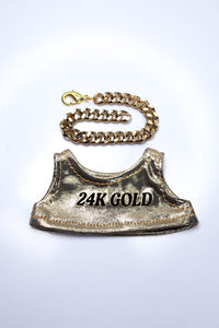 24 Karat Gold Monster Doll Crop Tank- Gold