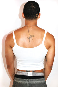 All Tied Up Cami Baby Tank-White