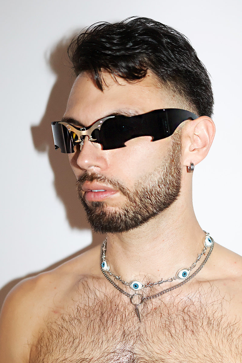 Blade Wrap Sunglasses – Black