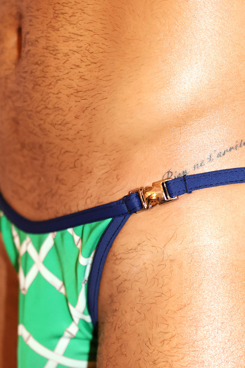Cabana Boy Bamboo Buckle Swim G-String - Natural