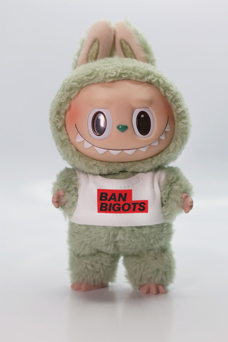 Ban Bigots Monster Doll Crop Tank- White