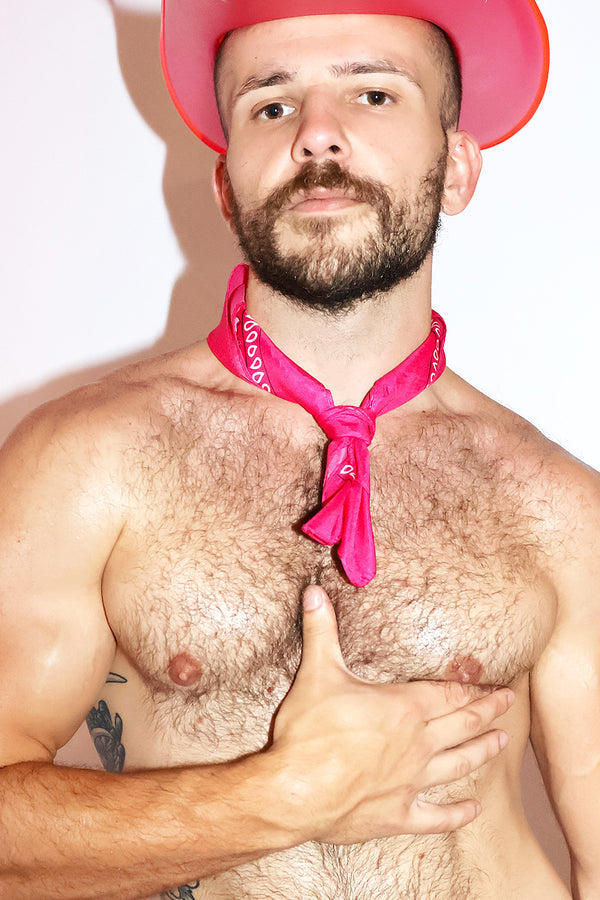 Pink Western Bandana in Fuchsia