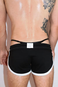 Core Shorty Running Shorts in Black, view 4