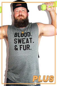 PLUS: Blood. Sweat. & Fur. Shredder Tank - Charcoal