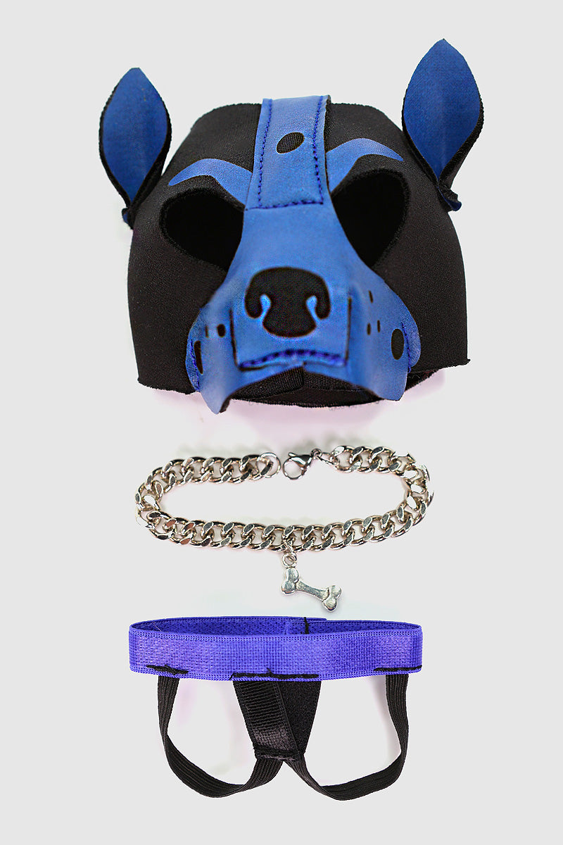 Blue Pup Play Monster Doll Full Look Outfit Set