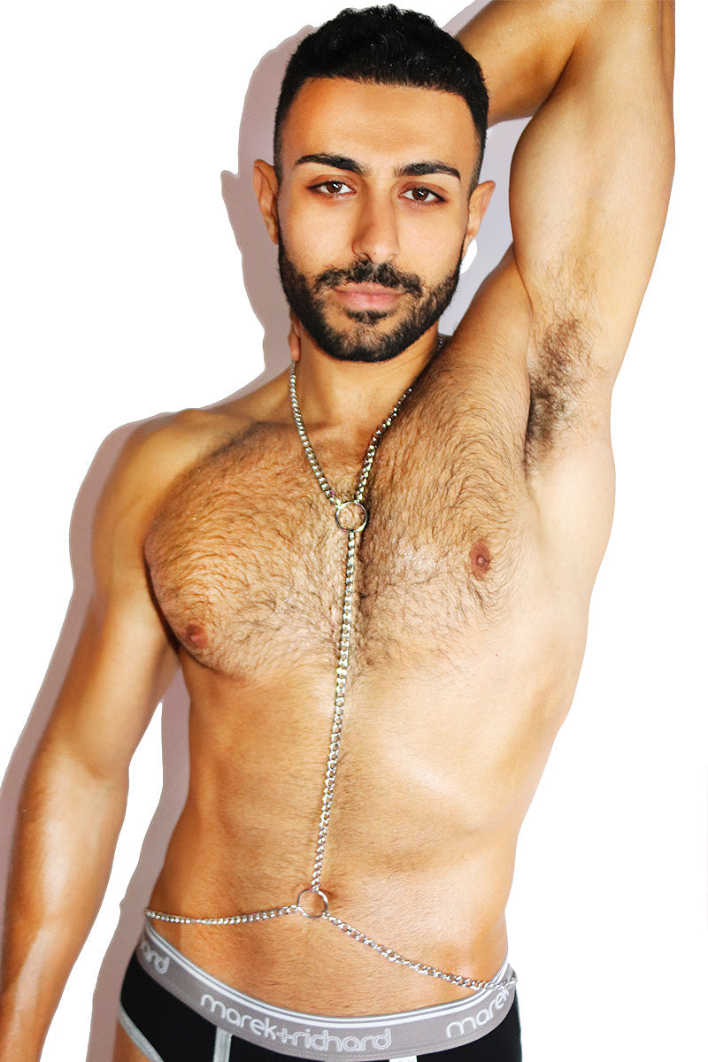 Basic Body Chain Harness-Silver