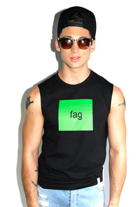 Fag Sleeveless Tee-Black