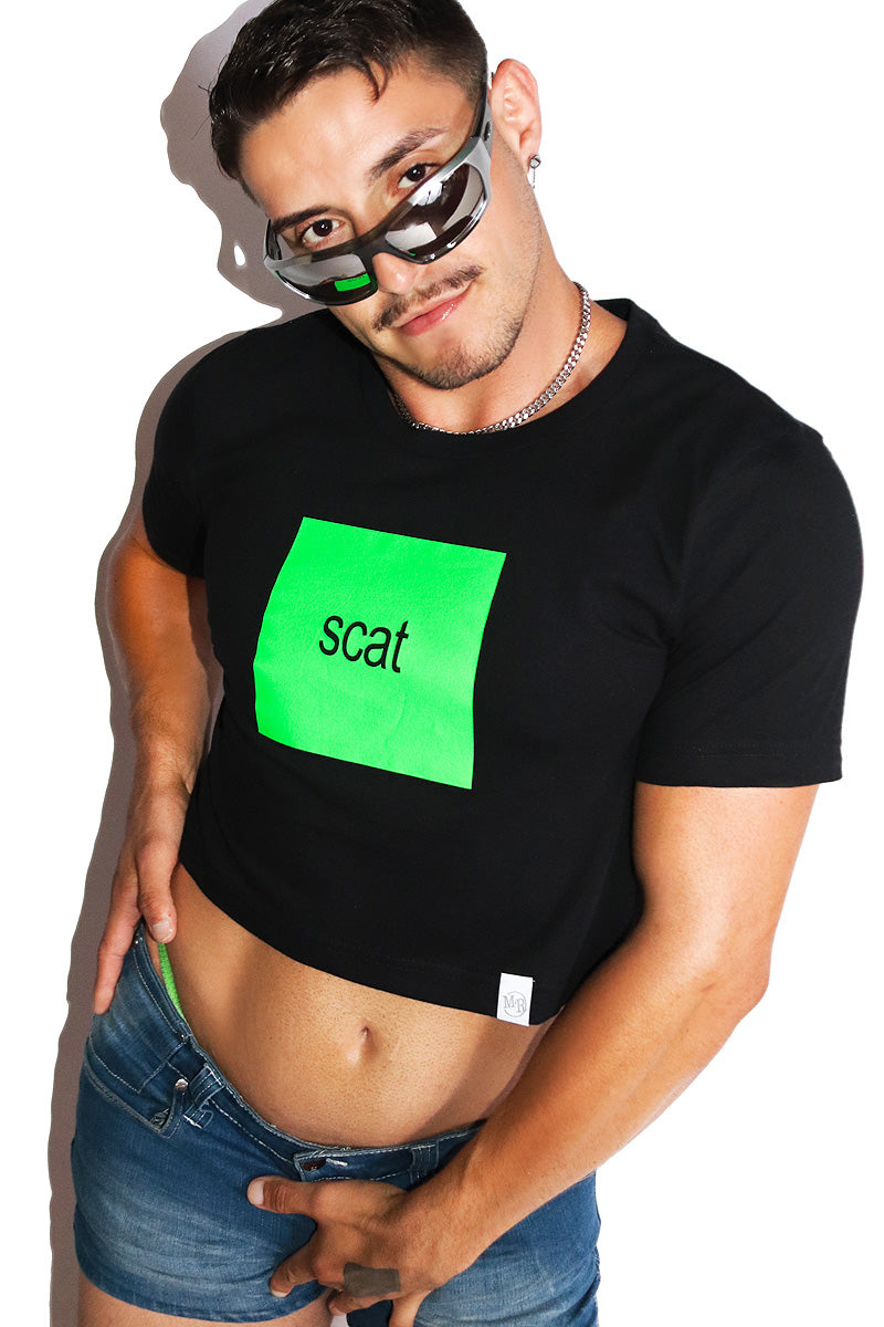 Scat Crop Tee-Black