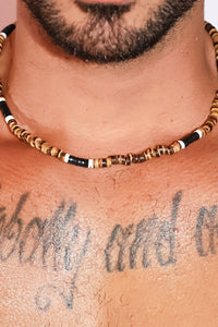 Coconut Club Beaded Pearl Necklace - Brown