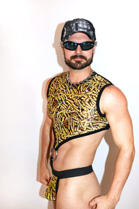Straight Shooter Elastic Bodysuit- Black