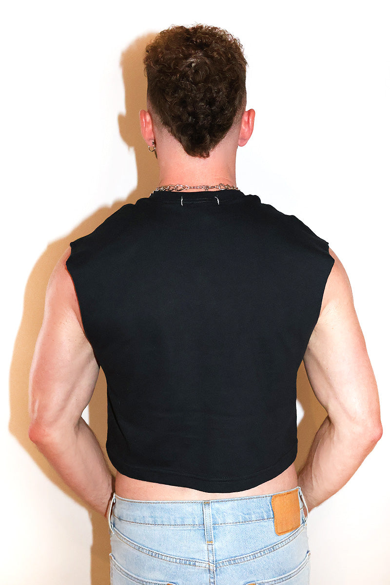Butch Crop Tank- Black