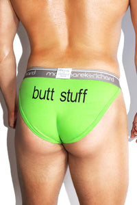 Butt Stuff High Cut Bikini -Lime